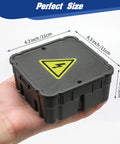 Open Splice Junction Box Kit 12 Pack With Quick Five Second Install Flame Retardant Polypropylene V0 Rated For Safe No Fuss Easy Splice Repairs Without Disconnecting Wires Includes Cover, 4.3x4.3x1.9 in black box