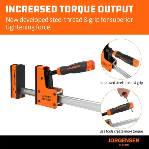 Heavy Duty 50 Inch Parallel Bar Clamp Set For Woodworking Glue Ups Cabinet Master Clamps With 2200 Lbs Clamping Force