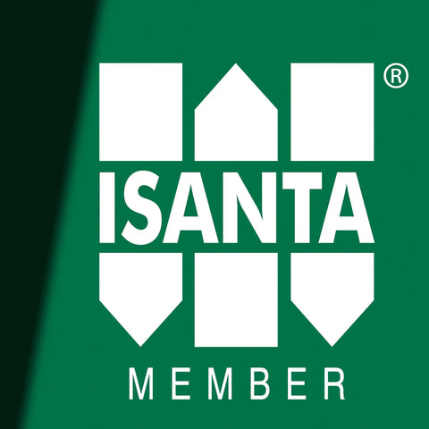 ISANTA Member logo on a green background