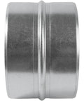 Durable 6 Inch Galvanized Steel Duct Connector For Round Vent Ducts, Metal Vent Coupler And Hose Adapter, Galvanized Pipe Connector For Easy Extensions, Secure Leak Free Fit With 6 Inch Ducting And PVC Or Aluminum Options, front view