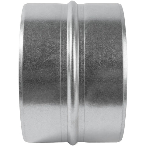 Durable 6 Inch Galvanized Steel Duct Connector For Round Vent Ducts, Metal Vent Coupler And Hose Adapter, Galvanized Pipe Connector For Easy Extensions, Secure Leak Free Fit With 6 Inch Ducting And PVC Or Aluminum Options, front view