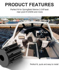 Heavy Duty Boat Seat Pedestal Bushing Adapter For Hi Lo Two And Three Eighths Inch Post Replacement, black marine composite