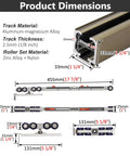 Smooth Rolling Sliding Barn Door Track With Quiet Soft Close Hardware And Silent Rollers dimensions for installation and usability.