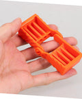 Close-up of orange Four Piece Woodworking Strap Clamp Blocks For Quick Fix Belt Clamp Accessories For Secure Stable Fastening