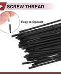 36 Pack Pro Grade 14G Bicycle Spokes 165mm Carbon Steel Black Wheel Spokes Kit with Easy Screw Thread