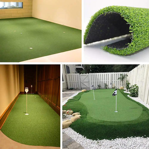 Ultra Thick Golf Turf Pro Putting Green Mat 7ft By 13ft For Indoor Outdoor Practice Custom Sizes Synthetic Faux Grass