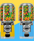 Automatic Candy Dispenser Machine For Home And Shop Use Toy Vending Egg Machine Empty Shell Alloy Body Indoor Commercial Grade Holds Up To 200 Flat Candies 32mm And 600 Coin Capacity Blue And Yellow