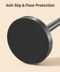 Base of Built Tight Free Standing Toilet Paper Stand with anti-slip material for floor protection, brushed graphite finish.
