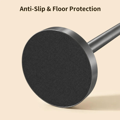 Base of Built Tight Free Standing Toilet Paper Stand with anti-slip material for floor protection, brushed graphite finish.
