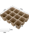 Dimensions of 40 Pack Seed Starter Trays With 480 Cells Biodegradable Peat Pots Made From Paper And Grass Charcoal