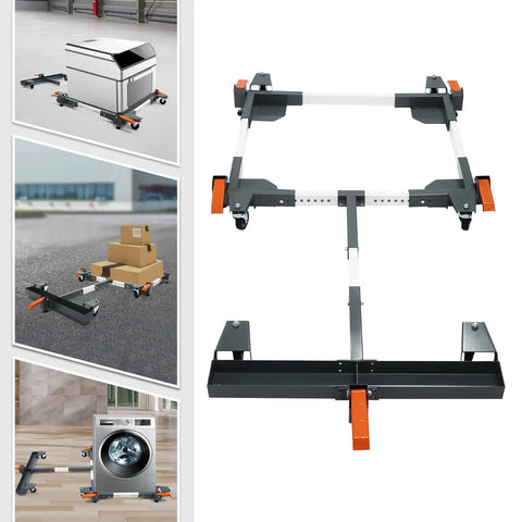 Heavy Duty Fully Adjustable Mobile Base Kit With Universal Steel Caster Wheels For Moving Shop Tools Machinery Rack Gear Server Setup Up To 600 Lb built tough, adjustable frame, six swivel wheels.