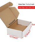 Self Locking White Corrugated Shipping Boxes Pack Of 25 Easy Fold Mailers For Small Business Lightweight Sturdy Cardboard Packs Zero Tape Required No Sweat Setup For Daily Shipments, open box with interior measurements.