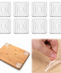 Non Slip Cutting Board Feet Set 8 Pack 1.6 Inch Self Adhesive Silicone Pads No Screws Needed Washable Reusable Grippy Shock Absorbent