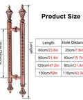 Antique Rustic Door Handle And Pull Hardware In Stainless Steel For Sliding Doors Wood Glass Or Metal Doors Heavy Duty Grip