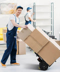 Heavy Duty Electric Stair Climber Dolly With Lithium Battery Handles 881 Lbs, Converts To Flatbed for moving boxes.