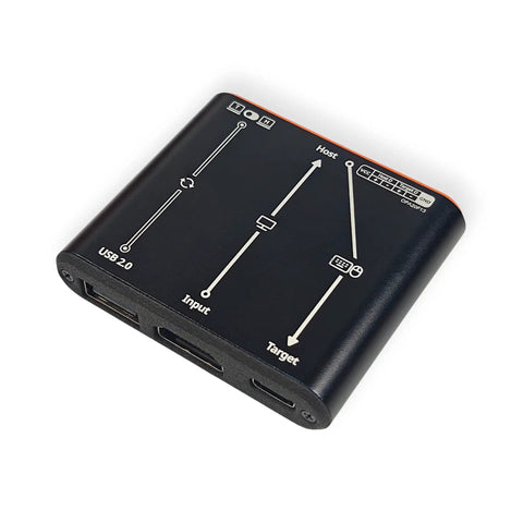 Slick Portable Kvm Console Adapter For Straight Plug And Play Laptop Server Management And Headless Bios Troubleshooting Via Hdmi Video And Usb Controls, black with USB inputs.