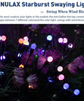 Solar Starburst Garden Lights Set Of 4 That Sway With The Breeze Color Changing RGB Outdoor Decor For Yard Patio And Pathway