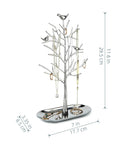 Dope Tree Tower Jewelry Rack With Metal Tray, Luxury Color Hanging Organizer for Rings, Earrings, Necklaces and Bracelets
