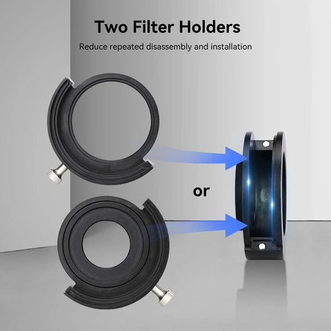 Deep Sky Telescope Filter Drawer With Double Magnetic Filter Holder For 1.25 Inch And 2 Inch Filters Includes M42-M48 Adapter