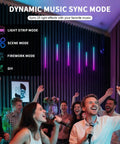 Smart RGB IC Recessed LED Lighting Kit For Wood Slat Wall Panels With Alexa And WiFi App Control, music sync mode displayed