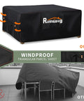 Weatherproof Outdoor Furniture Covers For Sectional Sofa And Table And Chairs, Heavy Duty Waterproof Rectangular Cover 90L X 65W X 28H