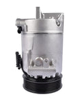 Heavy Duty AC Compressor Direct Bolt Replacement For Buick LaCrosse And Regal 2012 To 2016 2.4L Engine, side view showing details.