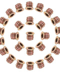 Circle of Threaded Wood Inserts M6x10mm Countersunk Flange 50 Pack Carbon Steel Screw Inserts for furniture use