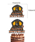 Welding Theme Birthday Party Decor Kit With Happy Birthday Banner Cake Topper Cupcake Toppers Balloons And Ribbon For Electric Welder Celebration featuring cake topper with welder design measuring 17cm by 13.8cm.