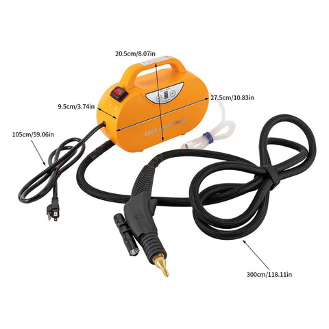 Powerful 1800W Steam Cleaner with high pressure, 3m hose, 110V US plug, for multipurpose use in kitchen, car, and more.