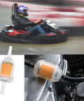 Inline Fuel Filter With Magnet For One Quarter And Five Sixteenth Inch Fuel Lines Fits Briggs And Stratton in a go-kart setting