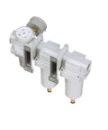 Three Stage Air Drying System All In One With Particulate Filter And Coalescing Filter And Pressure Regulator, side view