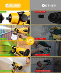 Comparison of Top Shelf Cordless Paint Sprayer Airless Tool Only Works With DeWalt 20V Batteries and competitor.