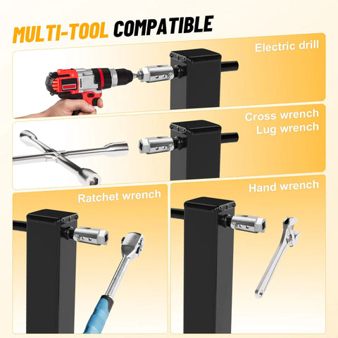 Trailer Jack Drill Adapter One Half Inch Stainless Steel Socket For One Inch Drive Jacks Lets You Use Cordless Drills And Impact Wrenches