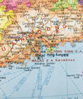 Guangdong detailed view on Mega Size China Map Wall Chart One To Six Million Scale Bilingual Chinese English Poster 1068 By 745 Millimeter Educational Geography Wall Art For Classrooms And Home Offices