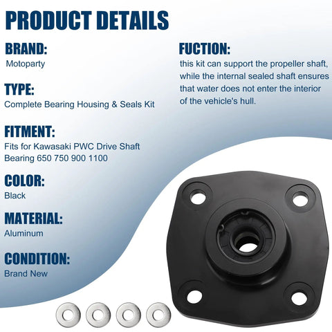 Heavy Duty Drive Shaft Bearing Housing Assembly For Kawasaki PWC Replacement Keeps The Internal Housings Bone Dry And Makes Every Ride Feel Solid Reliable Choice For 650 To 1100