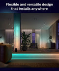 Indoor 6-Foot Smart LED Light Strip Base Kit With flowing multicolor ambience under living room furniture