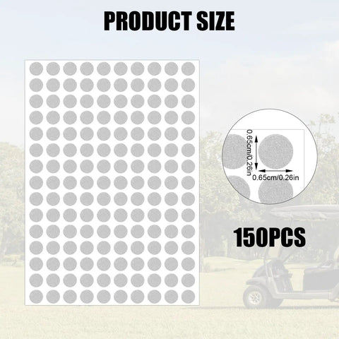 300 Pack White Reflective Dot Stickers For Golf Balls And Clubs, Tiny 0.65 Cm Dots For Launch Monitors, 150pcs shown