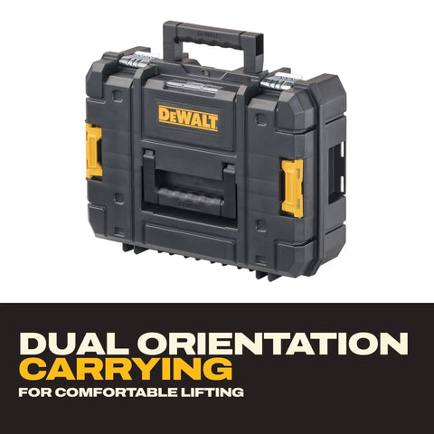 TSTAK II Flat Top Tool Box With Flexible Stacking Platforms And Holds Up To 66 Lbs with dual orientation for carrying