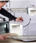 Man installing 10 Piece Microwave Waveguide Covers Mica Sheets 5.9 By 4.7 Inches Easy To Cut Replacement Heat Insulation For Microwave Ovens