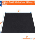 Self Adhesive Foam Padding Set 4x4 Inch Neoprene Closed Cell Sheets One Quarter Inch Thick Anti Vibration Pads Waterproof 6 Pack