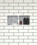 Double Recessed Shower Niche With Two Shelves, 14 In High By 32 In Wide, Black, Ready To Tile, One Piece In Shower Organizer