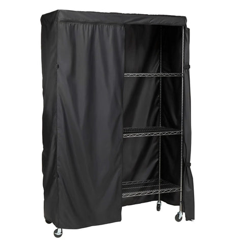 Weather-X Garage Shelf Cover for 48x18x72 Inch Shelving Units with Weather Resistant Backing and Full Zipper Access