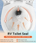 RV Toilet Flush Ball Seal for Dometics 300 310 320 Series Two Pack, leak-proof rubber seal on RV toilet bowl