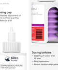Low Strength Purple Thread Locker 50ml Bottle For All Metals And Large Threads, Heat Resistant, Waterproof, with Dosing Cap and Bellows