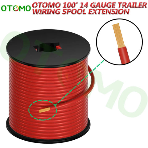Color Coded 14 Gauge CCA Automotive Primary Wire Set, 6 Rolls Of 100Ft Each, Total 600Ft, Red PVC Jacket, Single Conductor Wire