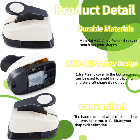 Dope 5 Circle Hole Punch Set For Paper Crafts And Scrapbooking, ABS alloy material, non-slip design, convenient handle