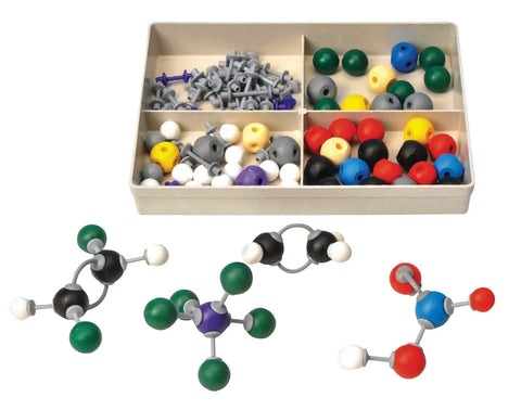 Molecular Model Kit With 95 Pieces 53 Atoms 42 Bonds For Organic And Inorganic Chemistry Classroom Use Includes Four Compartment Storage Box