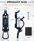Heavy Duty Roof Rack Shovel Mount Bracket Kit With Metal Rubber Clamps Two Pack Quick Release Shovel And Axe Tool Holder dimensions illustration