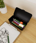 Small Metal Tool Box With Latch Portable Mini Steel Toolbox With Lid for Tools Car Workshop and Crafts 7.9 Inch Black