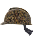 Hydro Dip V-Gard Cap Style Safety Hard Hat With Fas-Trac III Ratchet Suspension High Density Polyethylene Shell Oilfield Camo